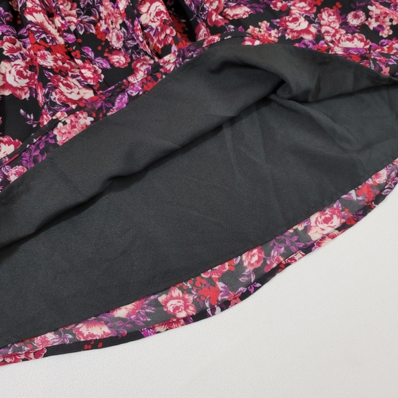 Isabel Maternity Burgundy Print 561693 Floral Shirt Sz Medium - Picture 9 of 14